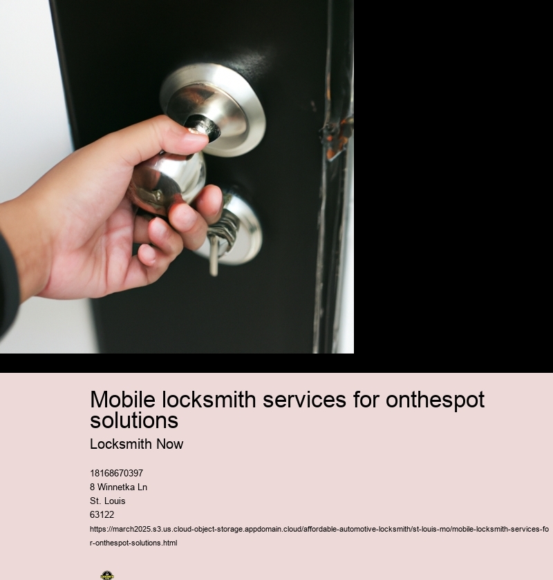 Mobile locksmith services for onthespot solutions