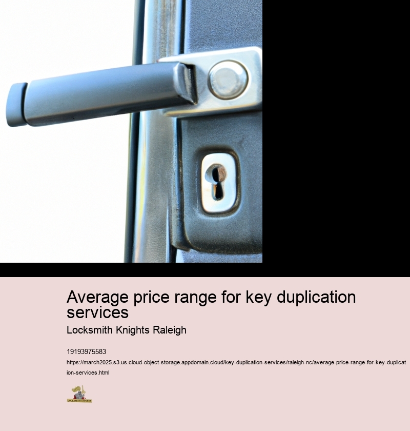 Average price range for key duplication services