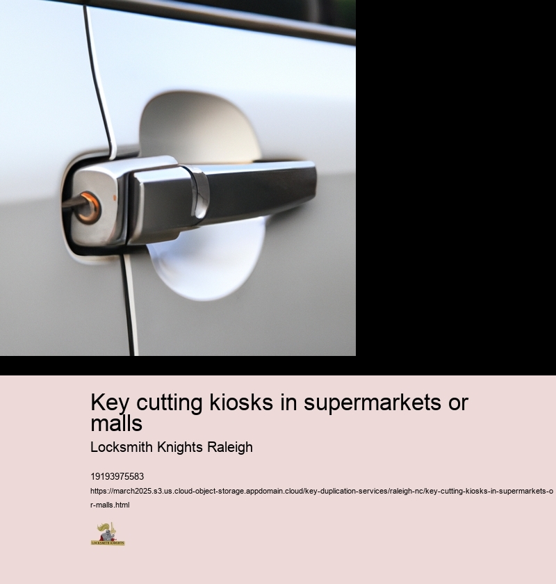 Key cutting kiosks in supermarkets or malls