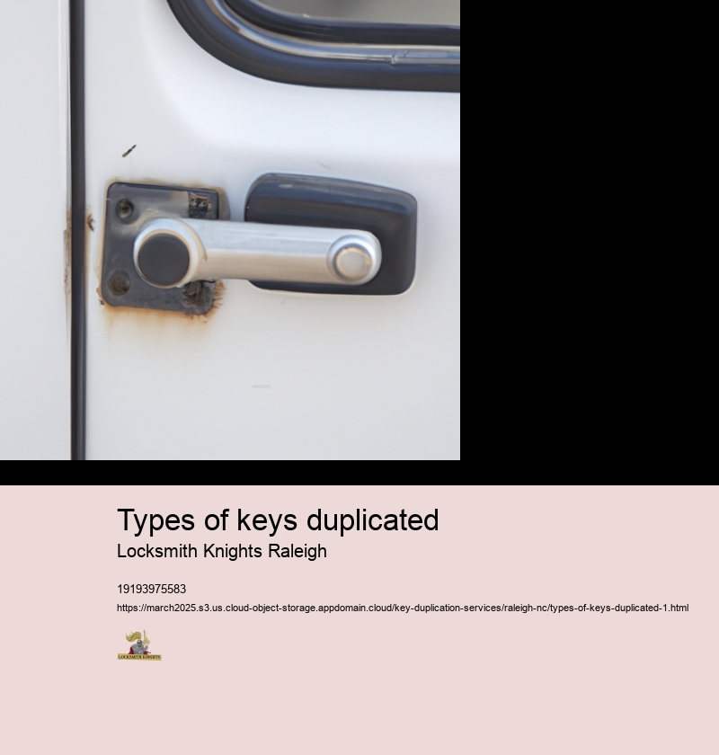 Types of keys duplicated